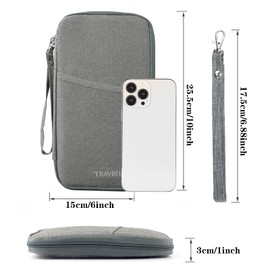 MUNSKT Passport Holder Travel Wallet Accessories Document Aeroplane Holiday Essentials Organiser Bag with RFID Blocking Unisex Family Cover Case Gifts for Men Women, Black, One Size, black, Modern