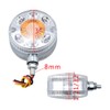 4pcs 3" Round 24-LED Double Face Red-Amber Turn Brake Stop