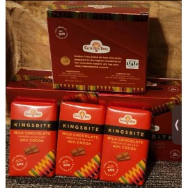 Golden Tree Chocolate ×3 Bars Kingsbite Milk Chocolate, GoldenTree Ghana Dark Bars 40% Cocoa