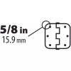 Everbilt 3-1/2" Satin Nickel 5/8" Radius Smooth Action Door Hinges,