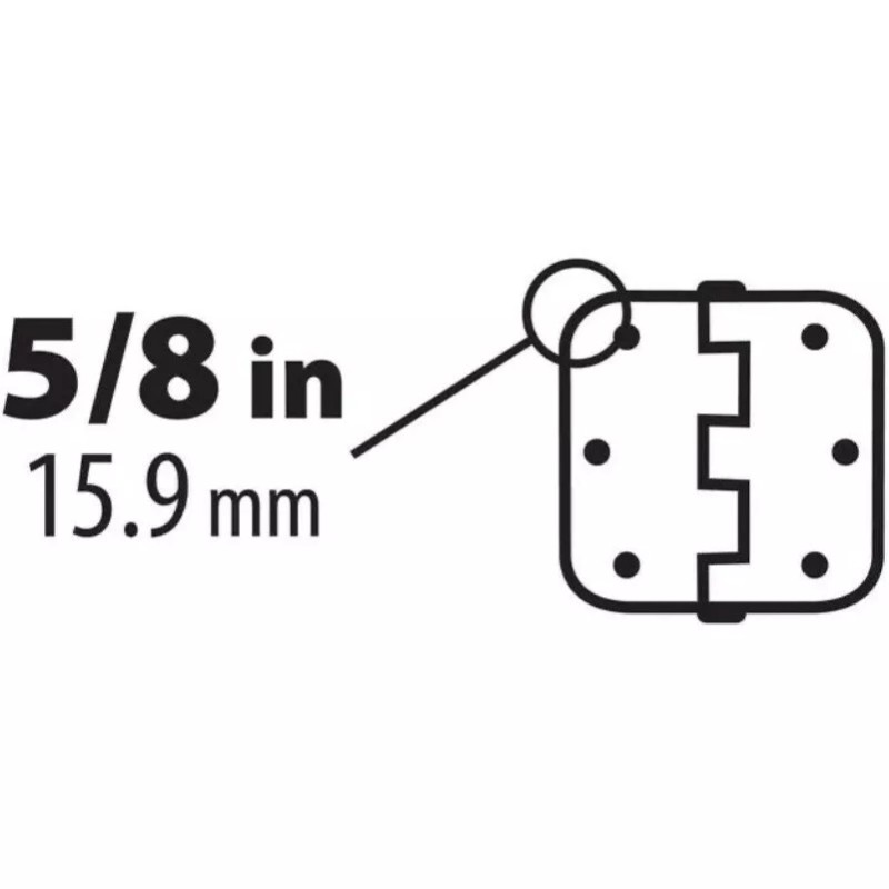 Everbilt 3-1/2" Satin Nickel 5/8" Radius Smooth Action Door Hinges,