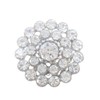 Riverbyland Metal Sewing Buttons with Rhinestone, Silver, 0.8", 10 PCS