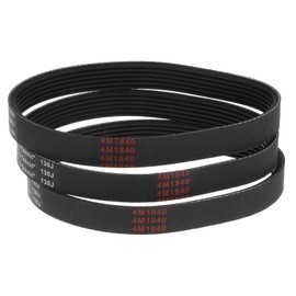 sourcing map 130J6 Rubber Poly V Belts, 6 Ribs PJ V-Ribbed Belt 330mm Length x 14mm Width x 3.5mm Thick, Industrial Transmission Drive Belt, 3pcs