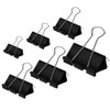 DSTELIN Binder Clips Paper Clamps Assorted Sizes 100 Count (Black),