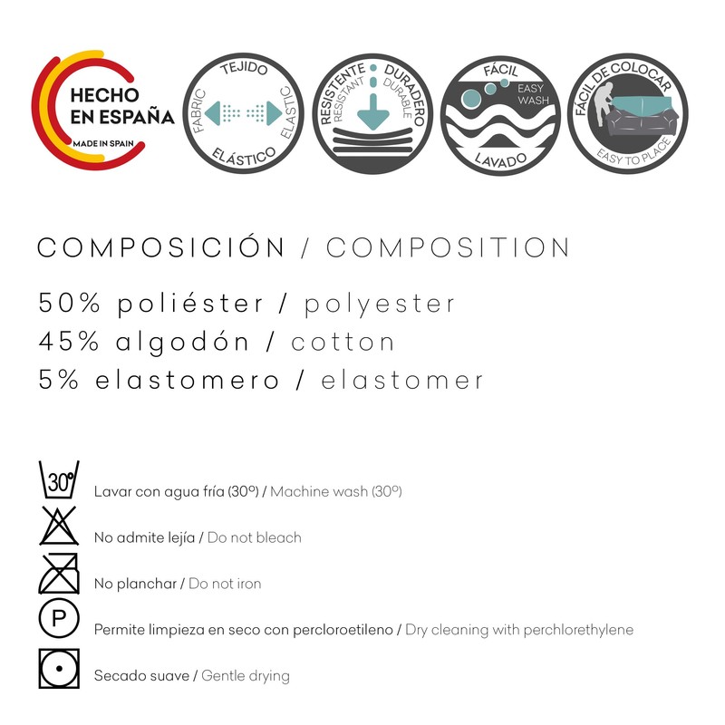 Eysa Elastischer sesselbezug entspannen XL Poseidon Farbe 12