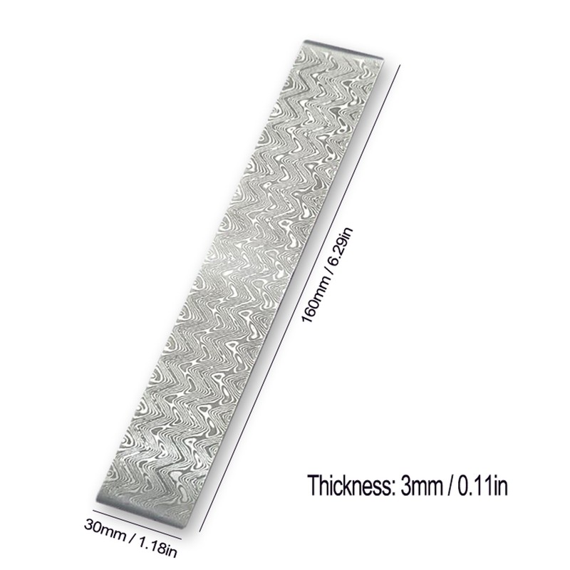 Damascus Steel DIY Cutter Making Materials Pattern Steel Bar Cutter
