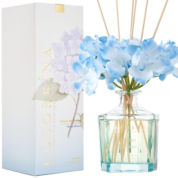 COCORRÍNA Reed Diffuser - Ocean Breeze 8.5oz Flower Reed Diffuser
