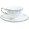 NARUMI(ナルミ) Rose Blanche Cup & Saucer 210cc Blue Floral Pattern