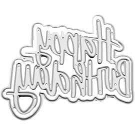 Tustao Happy Birthday Metal Cutting Dies, Scrapbooking DIY Photo Album Paper Craft Dies Birthday Die Cuts Crafts Cards Cuts Die Cuts for Card Making Stencils Word Embossing Tool