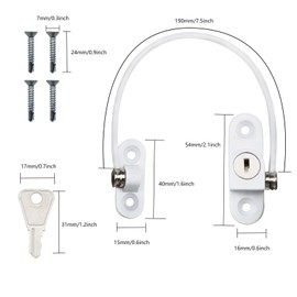Sandiyago 2 Pack Window Lock Baby Safety Window Opening Restrictor to Prevent Children and Pets from Falling Out of Windows White