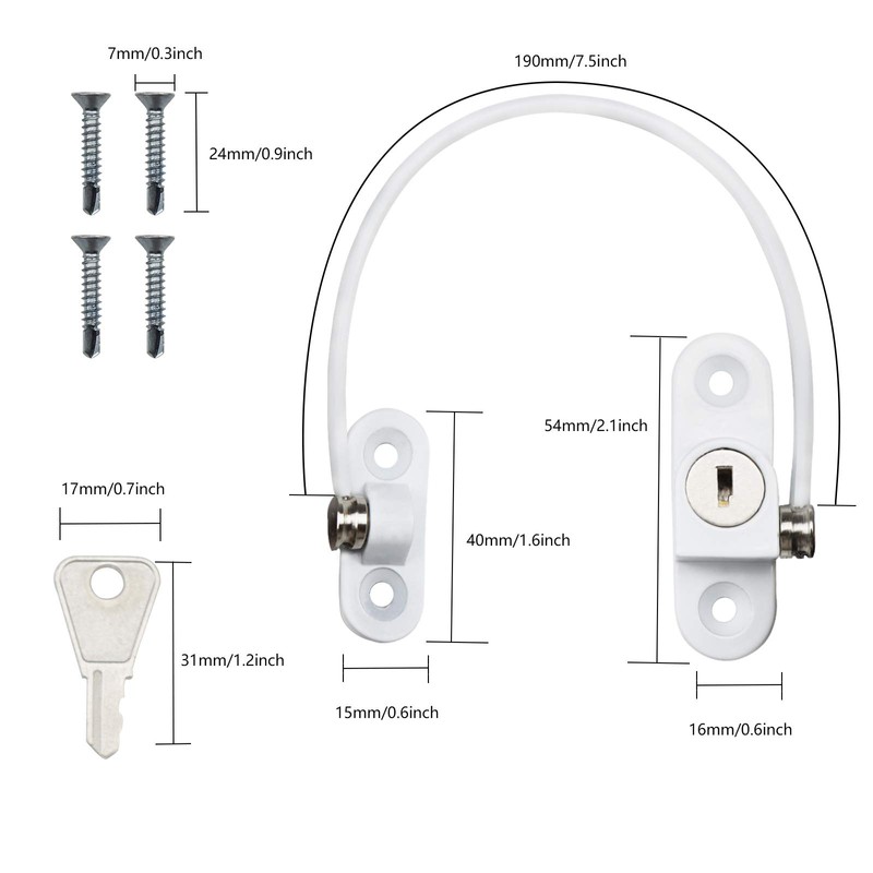 Sandiyago 2 Pack Window Lock Baby Safety Window Opening Restrictor