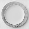 Koyal Wholesale Acrylic Metallic Silver Wood Charger Plates for Weddings