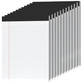 12-Pack Legal Pads 8.5"x11" Wide Ruled Note Pads - 600 Sheets (50/Pad) with Micro-Perforated Notepad & Chipboard Backing To-Do Lists Thick Lined Writing Paper Notebook for School & Office Supplies
