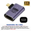 cablecc Right Angled Micro HDMI Male to HDMI 2.1 Female