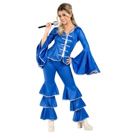 Fun Shack Schlagermove Women's Outfit, 70s Outfit, Hit Party Outfit, Women, Dancing Queen Costume, Women's Disco Queen Costume - XL
