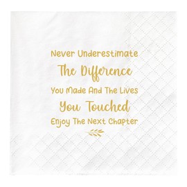 Joyiou Going Away Party Napkins Supplies Favors Gifts Decorations, Retirement Napkins, Coworker New Job Napkins, Leaving Napkins For Coworker Boss Leader Colleague Friends (4.5 x 4.5 In, 30Pcs)