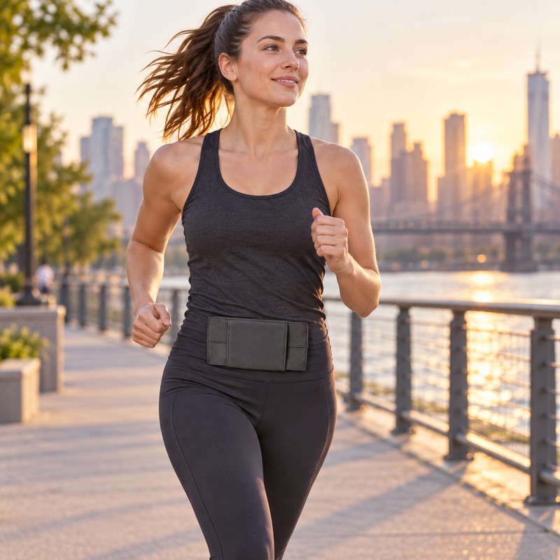 Outdoor Running Mini Invisible Waist Pack Fitted Stretch Pocket Invisible