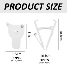 2 Pieces of Measurement Tapes, 2 Pieces of Body Fat Measuring Clips, Body Mass Index Measuring Tool, Body Fat Calipers, Body Fat Measuring Pliers, Dual Scale Retractable Tape Measure