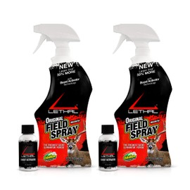 LETHAL Original Field Spray with Human Scent Eliminating Agent for Hunting Clothes, Gear, and Equipment, Unscented, 32 Ounce Spray Bottle, 2 Pack