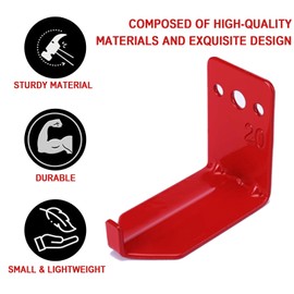 Wall Mount Bracket for Fire Extinguishers up to 20 lbs - Fits Large & Small Dry Chemical and Water Extinguishers (8 pcs)