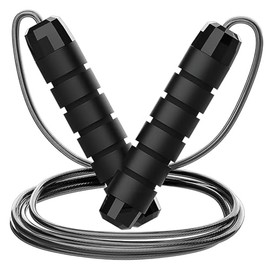 Jump Rope, Adjustable Jump Ropes for Fitness for Women Men – Tangle-Free Rapid Speed Jumping Rope Cable with Ball Bearings – Exercise & Slim Body at H