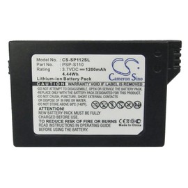 Cameron Sino Batería para Lite, PSP 2th, PSP-2000, PSP-3000, PSP-3001, PSP-3004, PSP-3008, Silm PN: PSP-S110 1200mAh / 4.44Wh