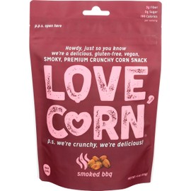 Love Corn, Corn Snack Smoked BBQ, 4 Ounce