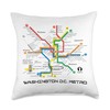 Metrorail Map Washington DC City Rail Rapid Transit Subway Throw