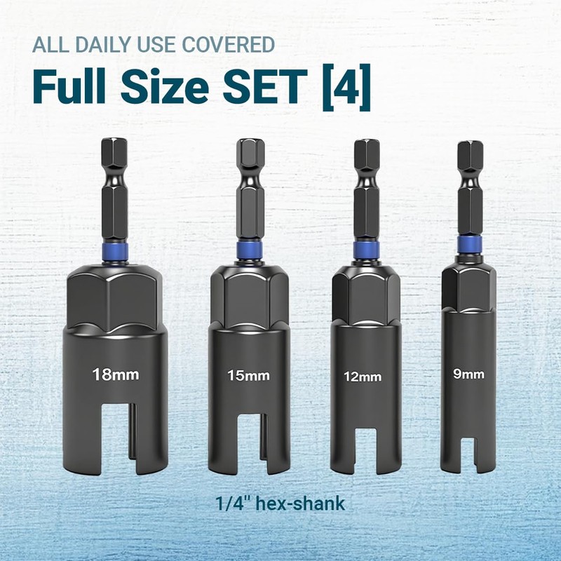Wing Nut Driver Set -4 Pcs, Wing Nut Driver Bit,