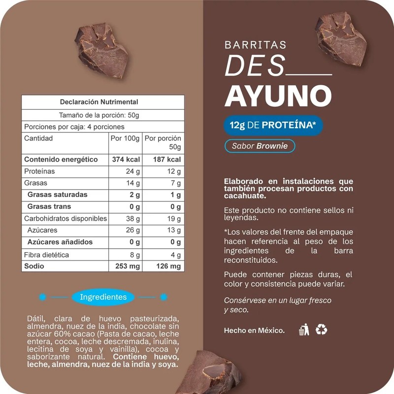 Barritas De Proteína Flora01 Des_ayuno Brownie 4 Pzs