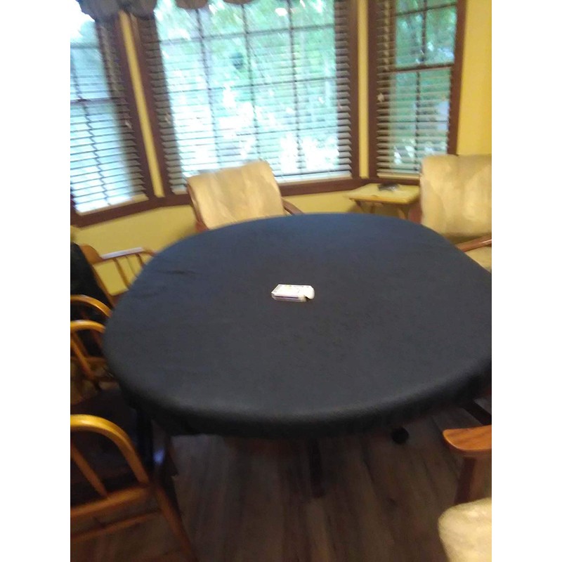 Playezze Felt Poker Table Cover fits Oval/Round Table with Leaf
