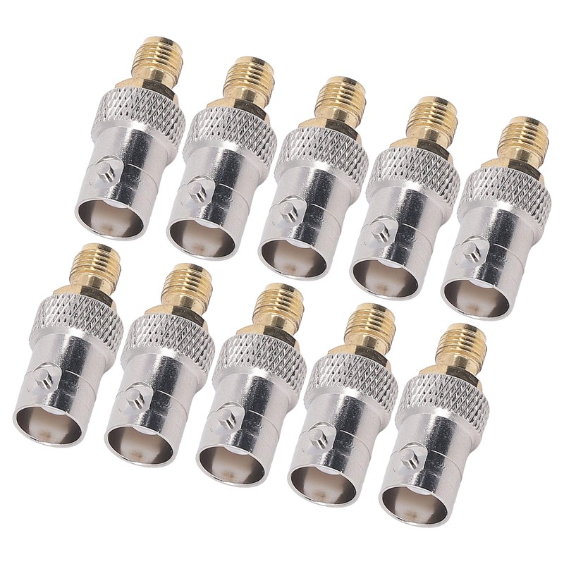 10Pcs RF Coaxial Cable Adapter SMA Female to BNC Female