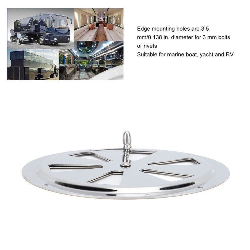 Cabin Ventilation Plate Marine Grade Stainless Steel Round Louver Vent