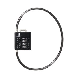 RESET-STS 4 Digit Combination Lightweight Security 40cm Cable Lock - Ideal for Bike, Helmet, Scooter, Gate, Shed, Suitcase - Black, 1 Pack