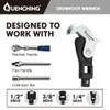 QUENCHING 3-Pcs Spring Loaded Auto-Adjusting Crowfoot Wrench Set, Covers Sizes