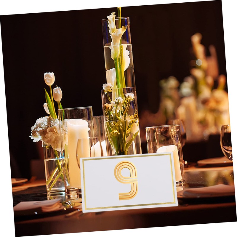 Gatuida 100Pcs Gold Foil Wedding Place Cards Elegant Tent Name