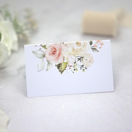 Dotty about Paper Pink Country Roses - Evening Invitations - Pack of 10. Contemporary, Pink, Modern, Greenery, Floral. Perfect for Friends and Family, Envelopes Included. (3034)