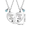 Necklace Jewellery for Her/His Slipt Heart Necklace of 2 for