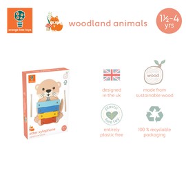 Otter Wooden Xylophone, Toddler Baby Instruments - Animal Musical Toys For 1 Year Old Kids - Montessori Kids Musical Percussion Instruments - Early Development Activity Toy by Orange Tree Toys