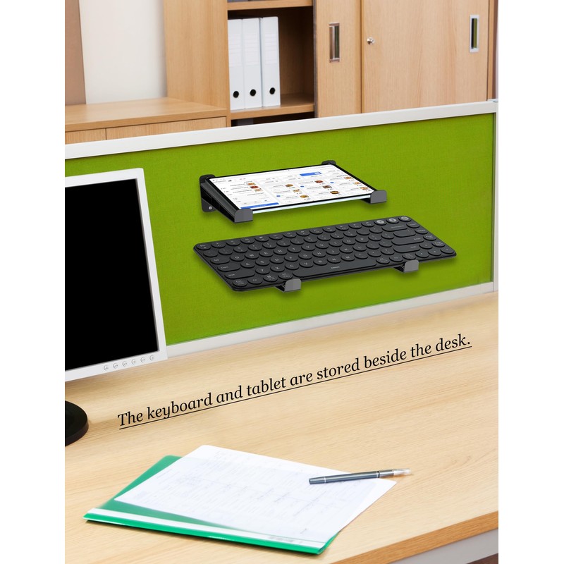 NOTMBESTM Universal Wall Mount Storage Organizer for Keyboard, (Black)