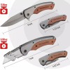 WORKPRO Folding Utility Knife & EDC Pocket Knife Wood Handle
