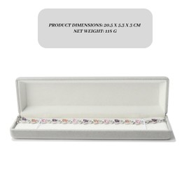 JOYMENTHERE Velvet Jewelry Gift Box Display Case for, Necklace, Bracelet, Box for Proposal, Wedding, Engagement, Christmas, Mother's Day, Valentine's Day (Grey, Long Chain Box)