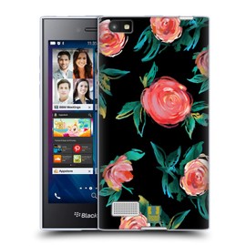 Head Case Designs Pastel Rose Paint Dark Florals Soft Gel Case Compatible With BlackBerry Leap