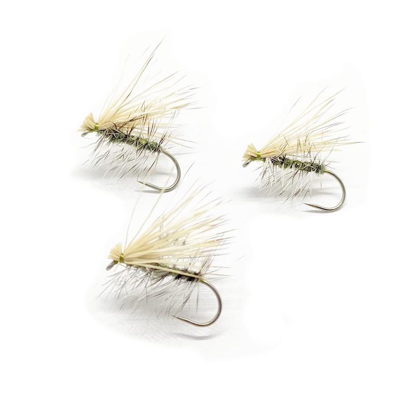 river peak Elk Hair Cadiz (Bleach) Barbless, Japanese Proteyer, Set