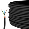 Textile Cable for Lamps, Textile-Coated Round Cable, Three-Core, 3 x
