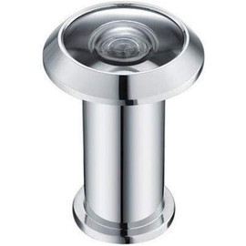 XMHF Door Viewer as Security Peek Peep Hole for Home Office 200 Degree Solid Silvery Chrome
