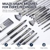 JYN‑ANREN 24Pcs Paint Brush Set, Professional 9 Shapes: Wide Flat,