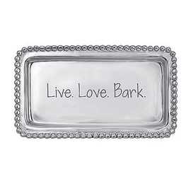 LIVE. LOVE. BARK. Beaded Statement Tray