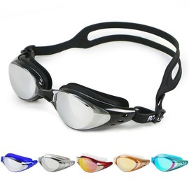 High-Definition Adult Large Frame Waterproof Goggle Swim Goggles LF167 Gray 15ea