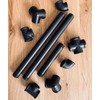 Malleable Cast Iron End Cap DIY Fitting for Furniture Clothes